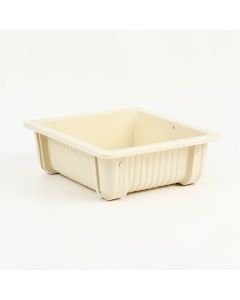 Holly Bluff Empty Railing Planter With Integral Brackets - Cream (synthetic illustration; no displayed measurements)