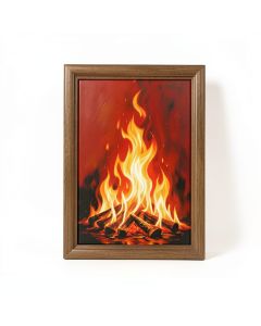Spanish Galions On Fire By Adrian Borda - Picture Frame Painting Print On Canvas (synthetic illustration; no displayed measurements)