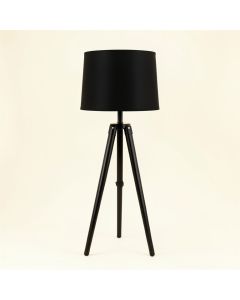 Field Arc Floor Lamp With A Plain Fabric Shade (synthetic illustration; no displayed measurements)