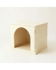 Olive Crossing Empty Furniture-Style Litter Enclosure - Cream (synthetic illustration; no displayed measurements)