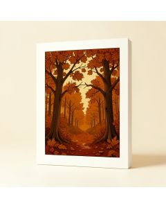 Paint By Number Autumn Scene Finished Print - Not A Paint By Number Kit - Graphic Art Print On Paper (synthetic illustration; no displayed measurements)