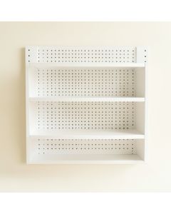 Willow Arc Empty Wall-Mounted Tool Organizer Panel - White (synthetic illustration; no displayed measurements)