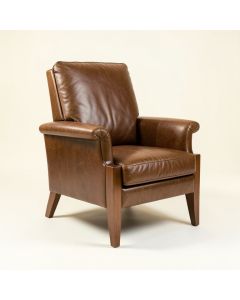 Eastgate 30 '' Wide Top Grain Leather Club Chair (synthetic illustration; no displayed measurements)
