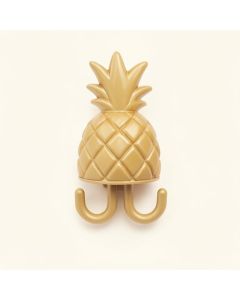 Gilded Pineapple Shower Curtain Hooks (synthetic illustration; no displayed measurements)