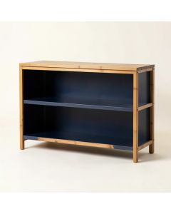 Glen Arc Low Bookcase - Navy (synthetic illustration; no displayed measurements)