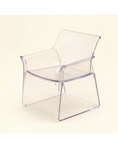 Jalen Stacking Arm Chair In Clear (synthetic illustration; no displayed measurements)