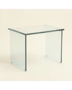 Brock Glass Desk (synthetic illustration; no displayed measurements)