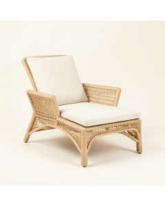 Laurel Bend Outdoor Lounge Chair - Ivory (synthetic illustration; no displayed measurements)