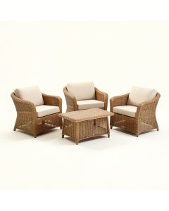 Vaughnsville 3 Piece Rattan Conversation Set Seating Group (synthetic illustration; no displayed measurements)