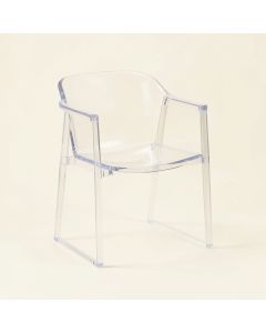 Zeferino Side Chair In Clear (synthetic illustration; no displayed measurements)