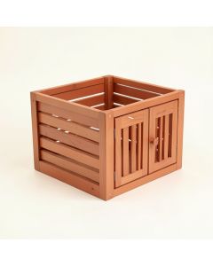 Oak Bend Empty Furniture-Style Pet Crate - Terracotta (synthetic illustration; no displayed measurements)