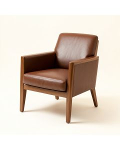 Upholstered Solid Wood Arm Chair (synthetic illustration; no displayed measurements)