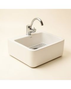 True Fireclay 30 '' L X 18 '' W Farmhouse Kitchen Sink With Sink Grid And Strainer (synthetic illustration; no displayed measurements)