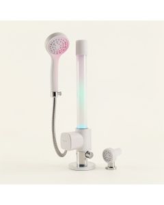 Color Changing Led Head Thermostatic Complete Shower System With Rough-In Valve (synthetic illustration; no displayed measurements)