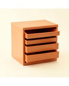 Oak Crest Small-Parts Storage Drawer Cabinet - Terracotta (synthetic illustration; no displayed measurements)
