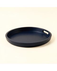 Olive Branch Serving Tray - Navy (synthetic illustration; no displayed measurements)