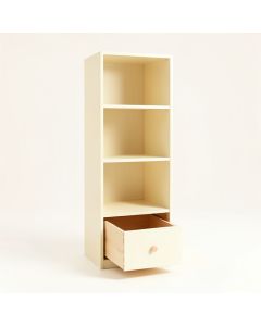 Juniper Bluff Narrow Cubby Tower - Cream (synthetic illustration; no displayed measurements)