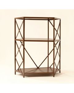 Mucci 52.75 '' H X 23.5 '' W Metal Geometric Bookcase (synthetic illustration; no displayed measurements)