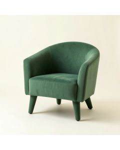 Aspen Arc Upholstered Armchair (synthetic illustration; no displayed measurements)