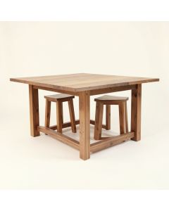 Edgewood 3 - Piece Counter Height Rubberwood Solid Wood Breakfast Dining Set (synthetic illustration; no displayed measurements)