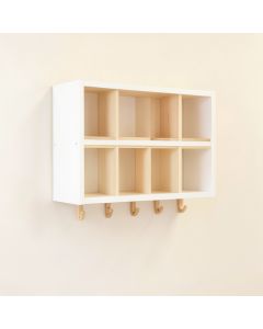 Brook Bend Wall-Mounted Entryway Organizer Shelf - White (synthetic illustration; no displayed measurements)