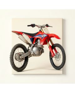 Dirt Bike Jump Motocross Air - Wrapped Canvas Graphic Art Print (synthetic illustration; no displayed measurements)