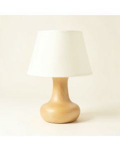 Cedar Bend Table Lamp With A Plain Fabric Shade - Cream (synthetic illustration; no displayed measurements)