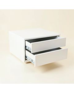 Pine Bend Small-Parts Storage Drawer Cabinet - White (synthetic illustration; no displayed measurements)