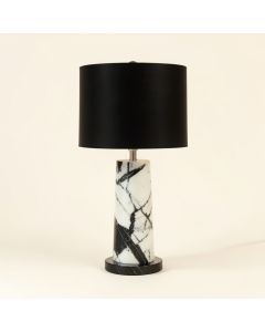 Vanderbilt 30 '' Black/White Marble Table Lamp Set (synthetic illustration; no displayed measurements)
