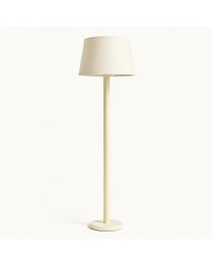 Cedar Dale Floor Lamp With A Plain Fabric Shade - Cream (synthetic illustration; no displayed measurements)