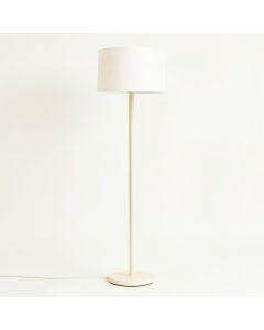 Cedar Canyon Floor Lamp With A Plain Fabric Shade - Ivory (synthetic illustration; no displayed measurements)