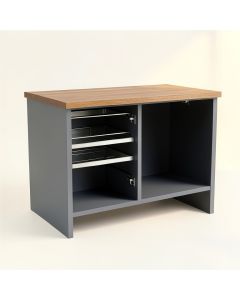 Slate Bluff Empty Countertop Canister Rack - Gray (synthetic illustration; no displayed measurements)