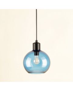 Sage Branch Pendant Light Suspended From One Plain Cable - Blue (synthetic illustration; no displayed measurements)