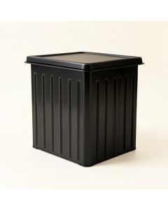 Maple Bluff Closed Outdoor Storage Box - Black (synthetic illustration; no displayed measurements)