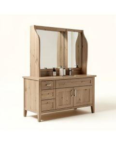 Fawkes 60 '' Double Bathroom Vanity Set (synthetic illustration; no displayed measurements)