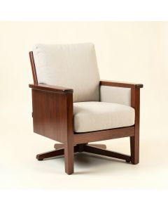 Berkley 32 '' Wide Cotton Swivel Armchair (synthetic illustration; no displayed measurements)