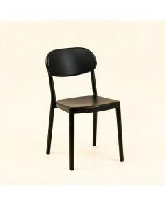 Linden Arc Small Chair - Black (synthetic illustration; no displayed measurements)