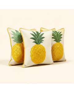 Belanger Embroidered Pineapple Decorative Rectangular Throw Pillows (synthetic illustration; no displayed measurements)