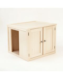 Bay Crest Empty Furniture-Style Litter Enclosure - Ivory (synthetic illustration; no displayed measurements)