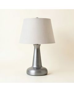 Ridge Dale Table Lamp With A Plain Fabric Shade - Gray (synthetic illustration; no displayed measurements)