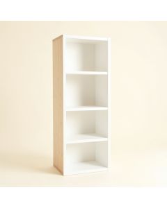 Linden Arc Narrow Cubby Tower (synthetic illustration; no displayed measurements)