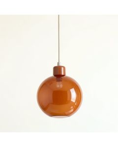 Cliff Bend Pendant Light Suspended From One Plain Cable - Terracotta (synthetic illustration; no displayed measurements)