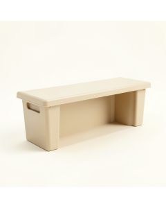 Elm Bridge Narrow Outdoor Storage Bench - Beige (synthetic illustration; no displayed measurements)