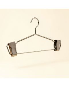 Bottom Hanger With Adjustable Cushion Clips For Skirt/Pants (synthetic illustration; no displayed measurements)
