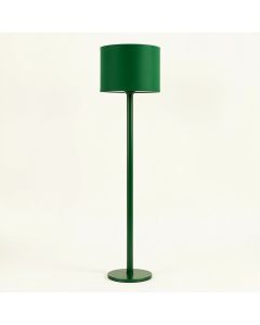Cliff Bend Floor Lamp With A Plain Fabric Shade - Green (synthetic illustration; no displayed measurements)