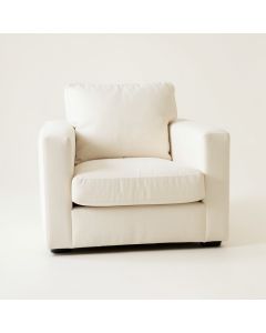 Hazel Crossing Upholstered Armchair - Ivory (synthetic illustration; no displayed measurements)