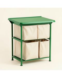 Glen Bridge Laundry Sorting Station With Plain Removable Bags - Green (synthetic illustration; no displayed measurements)