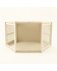 Ash Crest Empty Furniture-Style Pet Crate - Ivory (synthetic illustration; no displayed measurements)