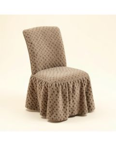 Universal Elastic Dining Chair Covers 3D Bubble Lattice Slipcover With Skirt ( (synthetic illustration; no displayed measurements)