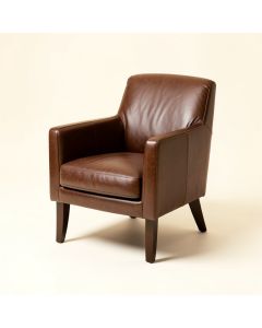 Glenloft Leather Parsons Chair In Brown (synthetic illustration; no displayed measurements)